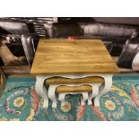 French Grey Set Of Three Interlocking Nesting Tables