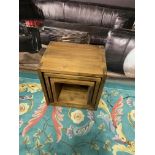 Set Of Three Interlocking Nesting Tables