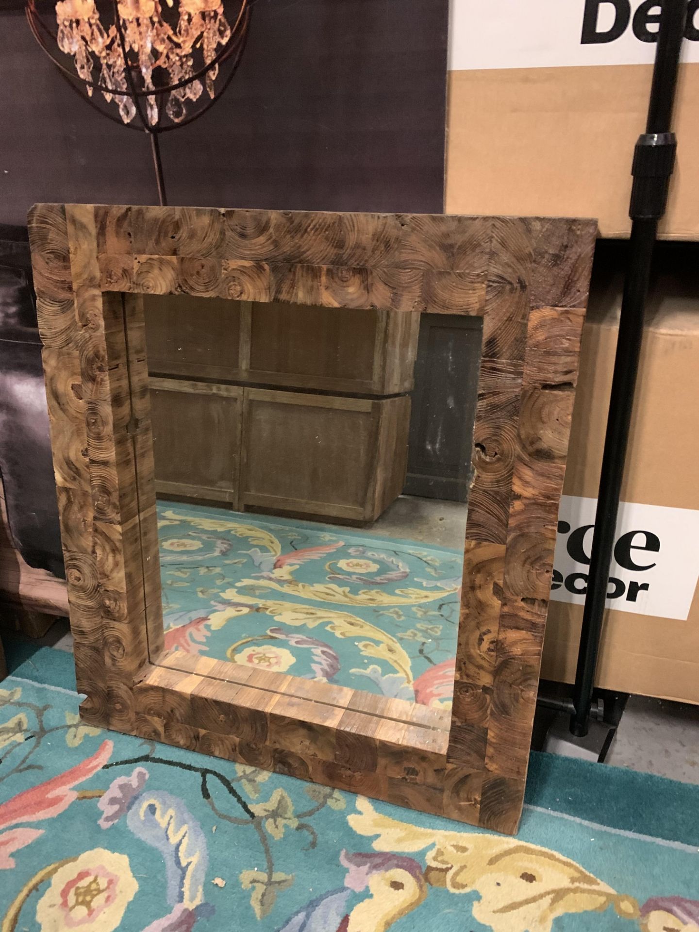 Reclaimed Solid Wood Mirror - Image 2 of 4