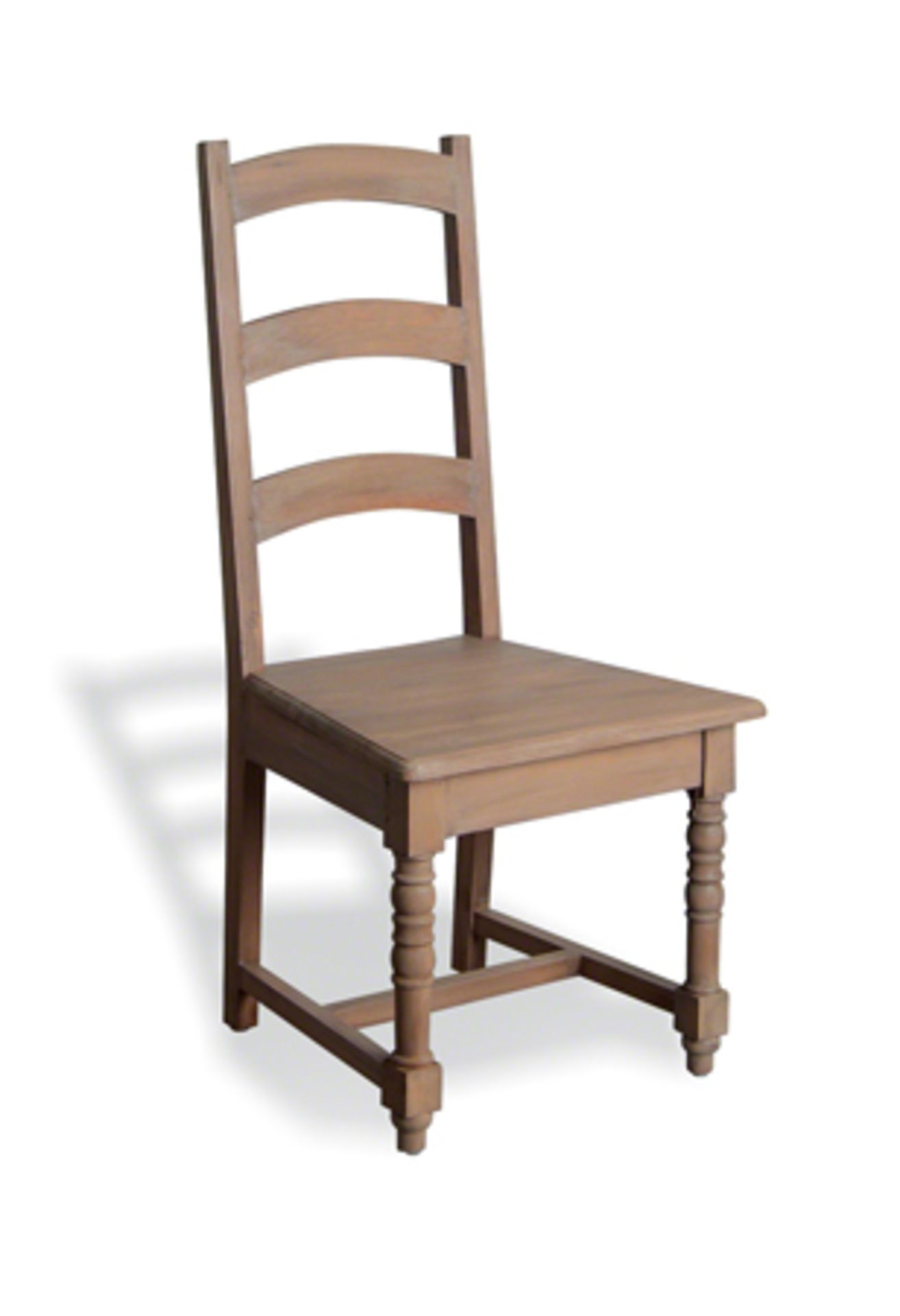 A Pair Of Solid Wood Rustic Pine Farmhouse Dining Chairs - Image 3 of 7