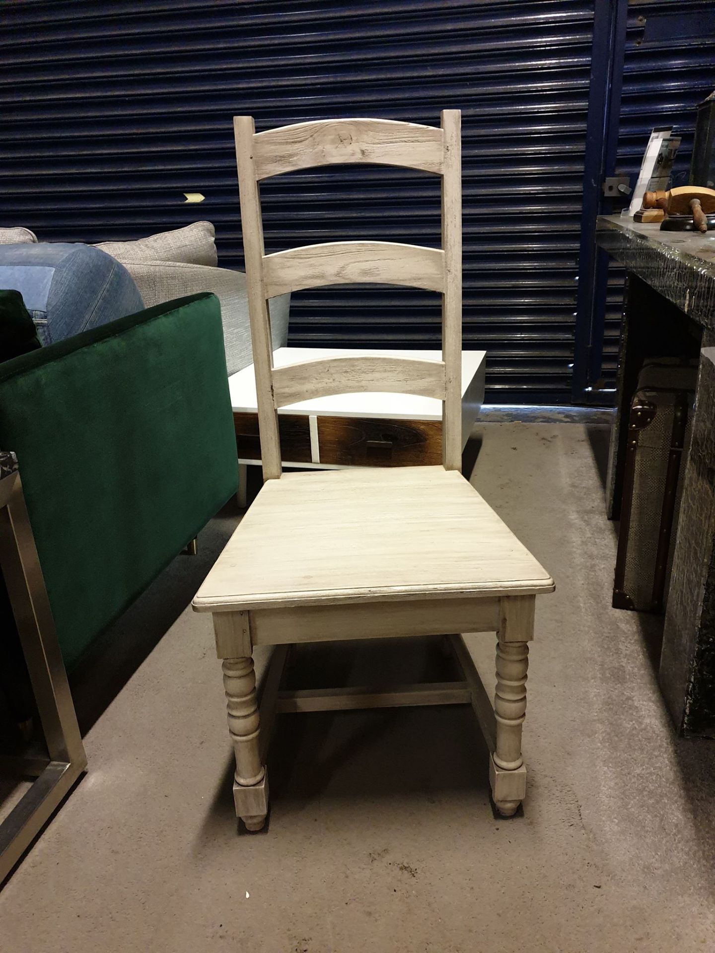 A Pair Of Solid Wood Rustic Pine Farmhouse Dining Chairs