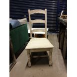 A Pair Of Solid Wood Rustic Pine Farmhouse Dining Chairs