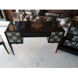 Shellshock Chinoiserie Lacquered Writing Desk