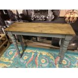 Cotswold Painted: Furniture Storm Grey And Aged Pine Farmhouse Console Table