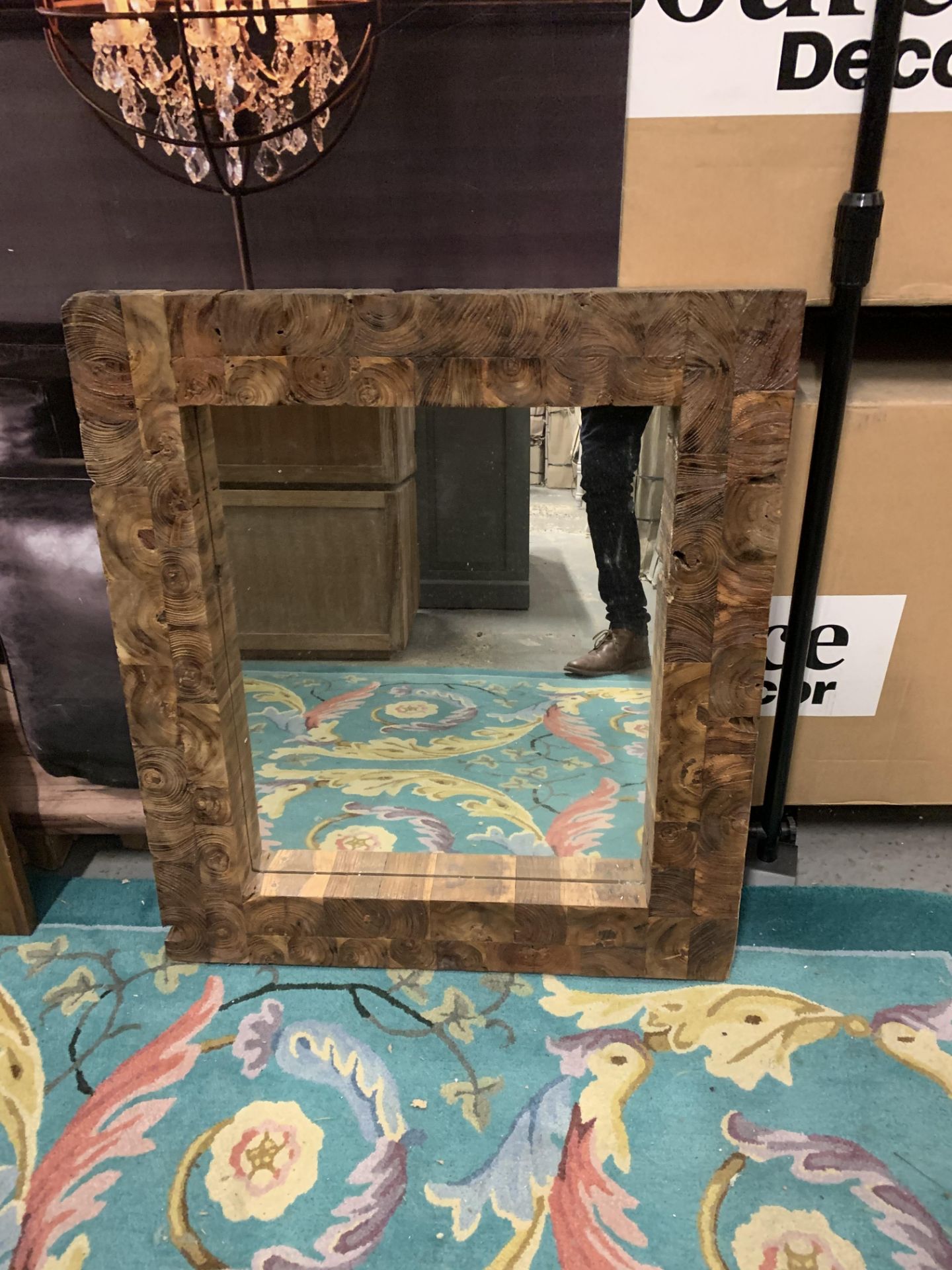 Reclaimed Solid Wood Mirror - Image 3 of 4