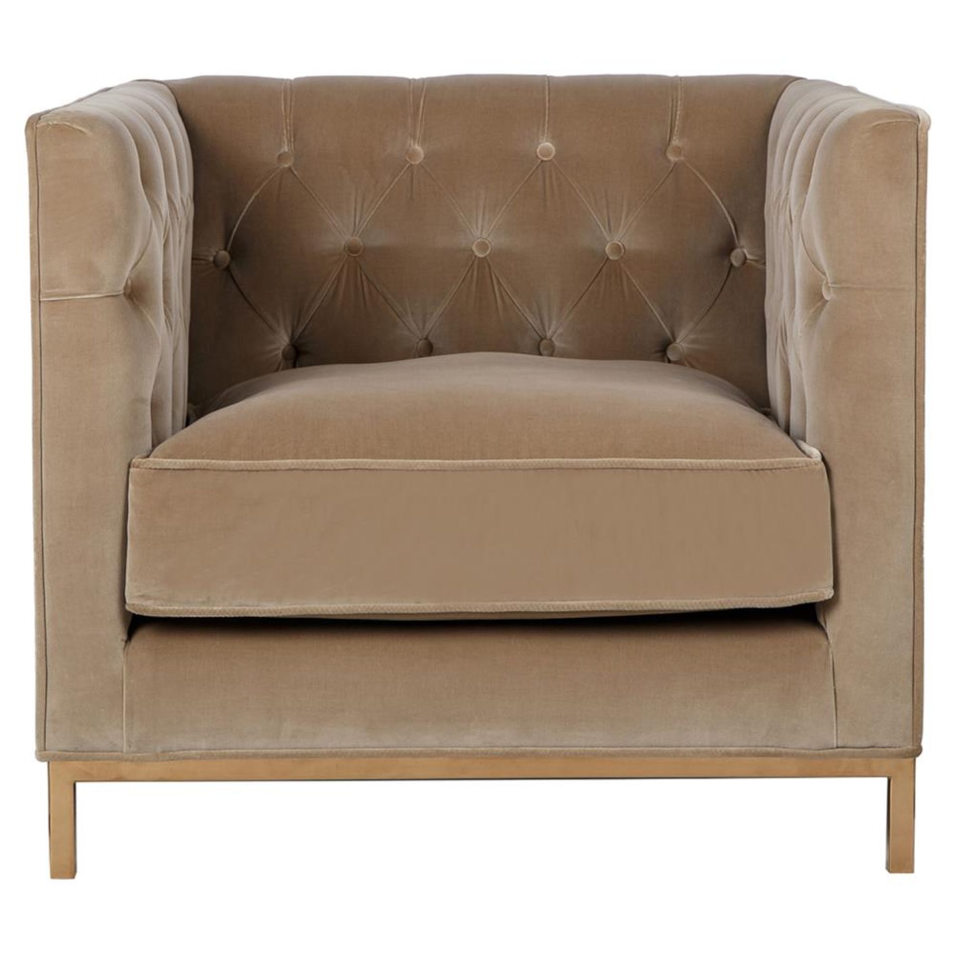 Kelly Hoppen Vinci Tufted Occasional Chair Mohair - Image 2 of 2