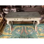 French Grey 2 Drawer Console Table