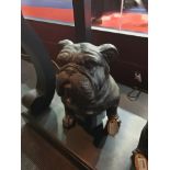 Bulldog Resin Sculpture Grey Bringing Fierce Character And Whimsical Charm To Any Setting. He May