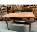 Retro Writing Desk 2 Drawers This Vintage Style Desk Made Of Solid Reclaimed Wood Will Make A