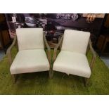 A Pair Of Alton Natural Ecru Linen Chairs The Alton Chair Is A Classic And Sophisticated Weathered