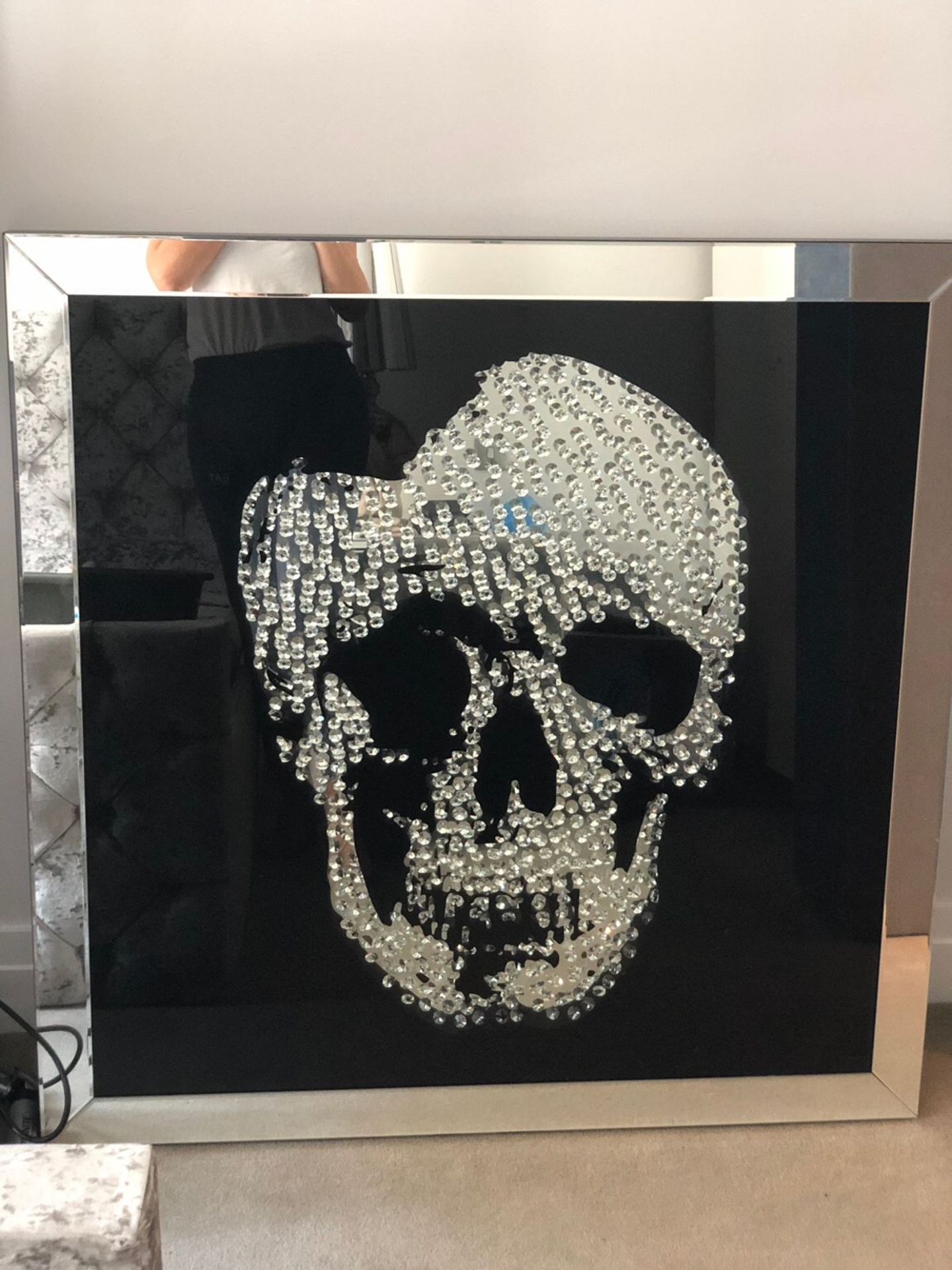 Wall Art Skull A Large Metre Square Statement Piece Wall Art - This Stunning Piece Will Be A Talking - Image 2 of 3