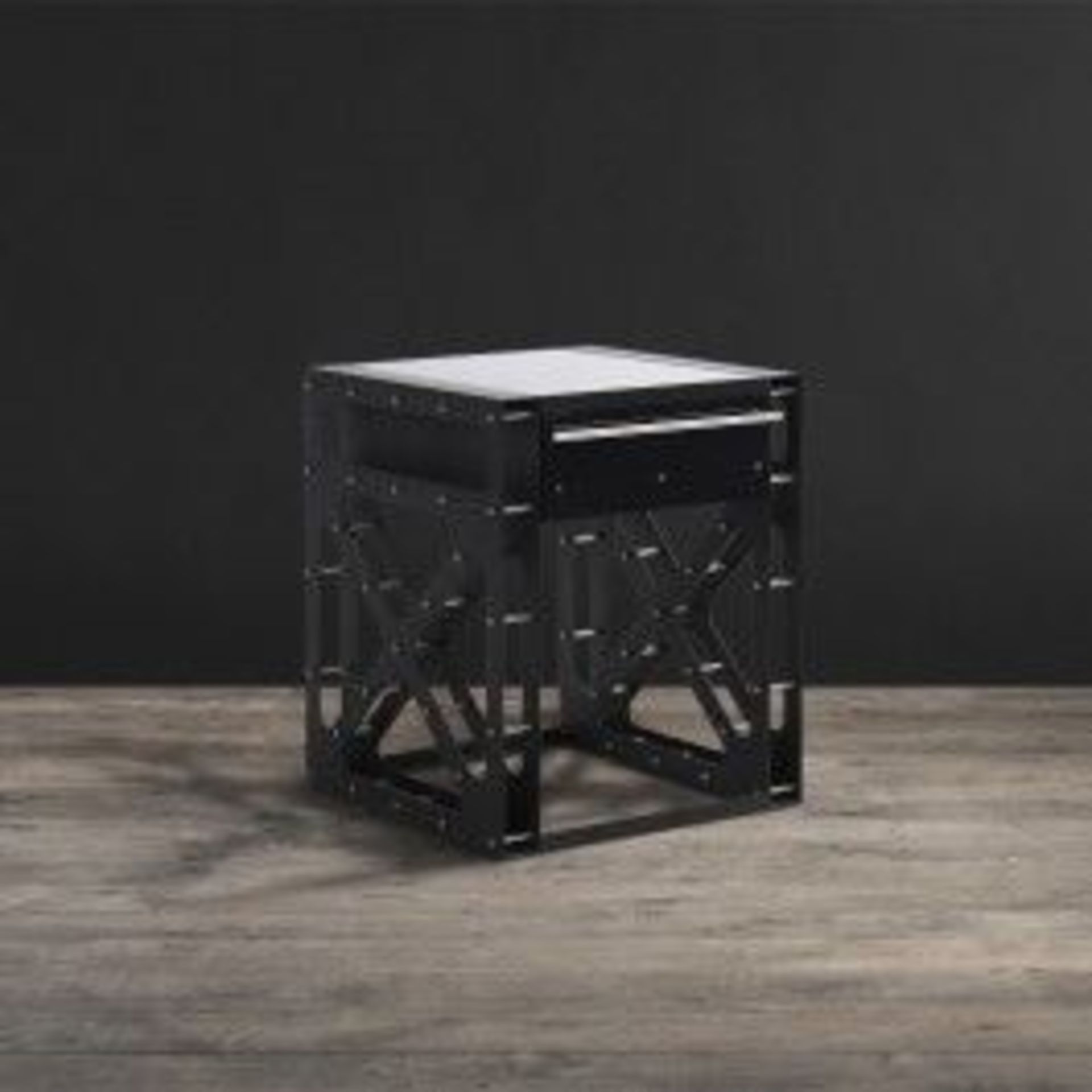 Spectrum Square Side Table Inspired By Industrial Machines The Spectrum Collection Is Handcrafted