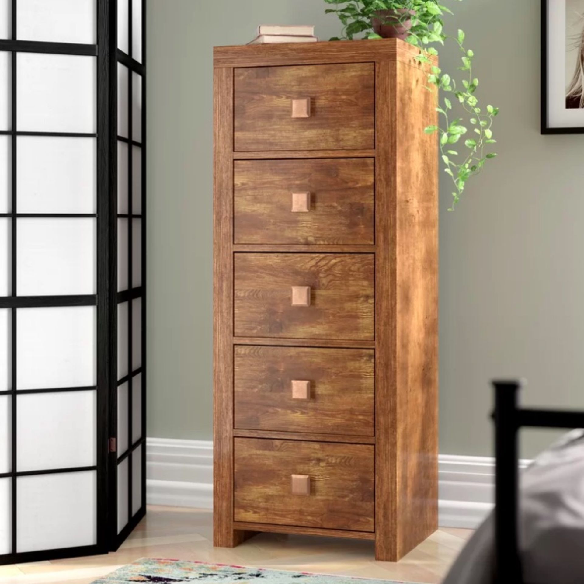 Wood 5 Drawer Chest Inspired by travels across the globe, this five drawer wood chest brings