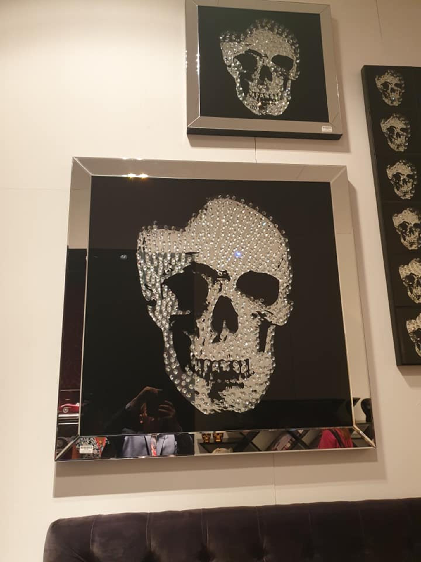 Wall Art Skull A Large Metre Square Statement Piece Wall Art - This Stunning Piece Will Be A Talking - Image 3 of 3
