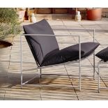 Kennington Garden Chair, Platinum Steel & Cushion by Swoon Editions (brand new boxed) (brand new