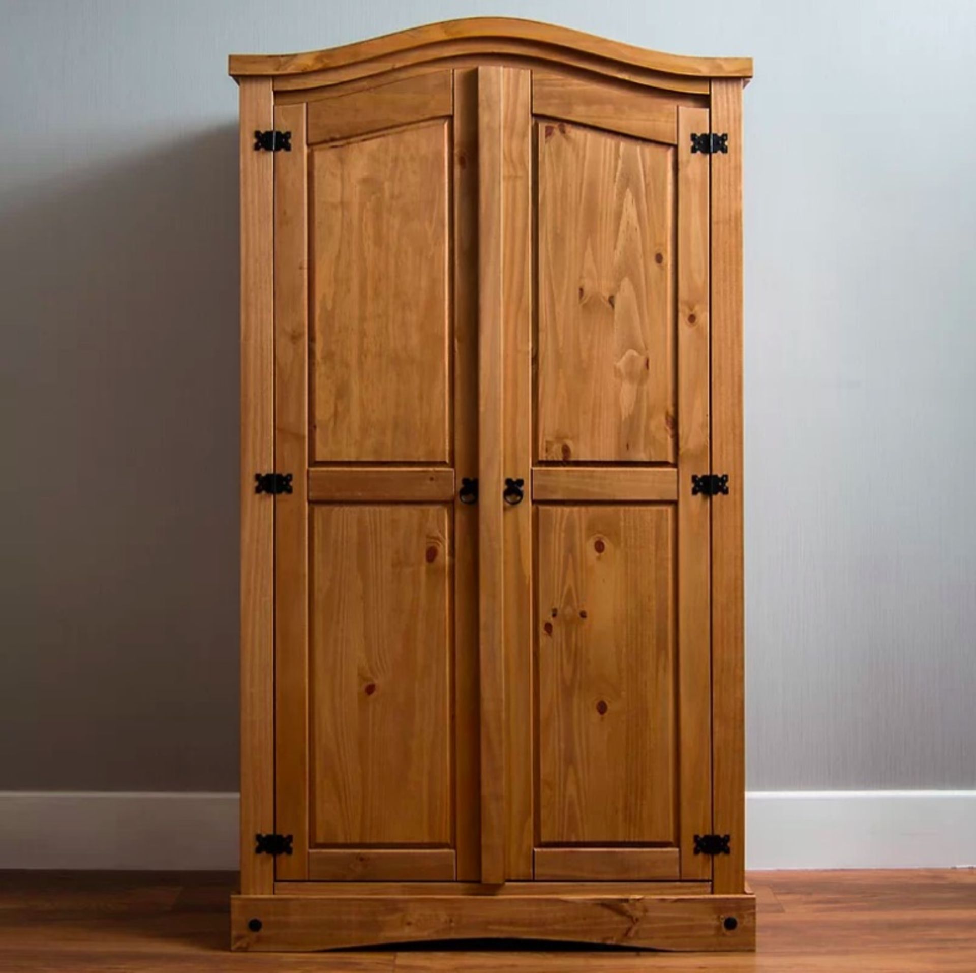 Solid Pine Wood 2 Door Wardrobe The Solid Wood 2 Door Wardrobe Is Sure To Make A Big Impression In