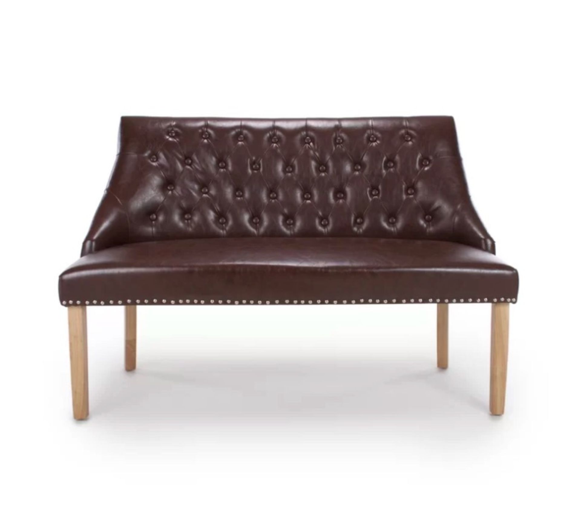 Antique Upholstered Bench Rexine Upholstered Bench Tufted Back Distinguished Craftsmanship