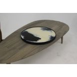 Blanc & Bleu Large Round Resin Tray Create A Stylish Interior Look With This Overlapping Tray It