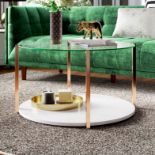 Sadie Coffee Table A modern design with a glamorous side, this Sadie Coffee Table features an open