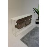 Kleo Console Unique Design That Highlights Panels Reclaimed From The Sides Of Fishing Vessels From