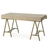 Andrew Martin Delilah Cream Shagreen Desk