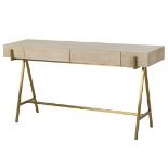 Andrew Martin Delilah Cream Shagreen Console Table