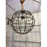 Industrial Globe Ball Pendant