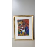 Framed Drawing Prague Clown