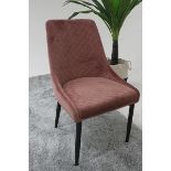 Aston Velvet Dining Chair Pink