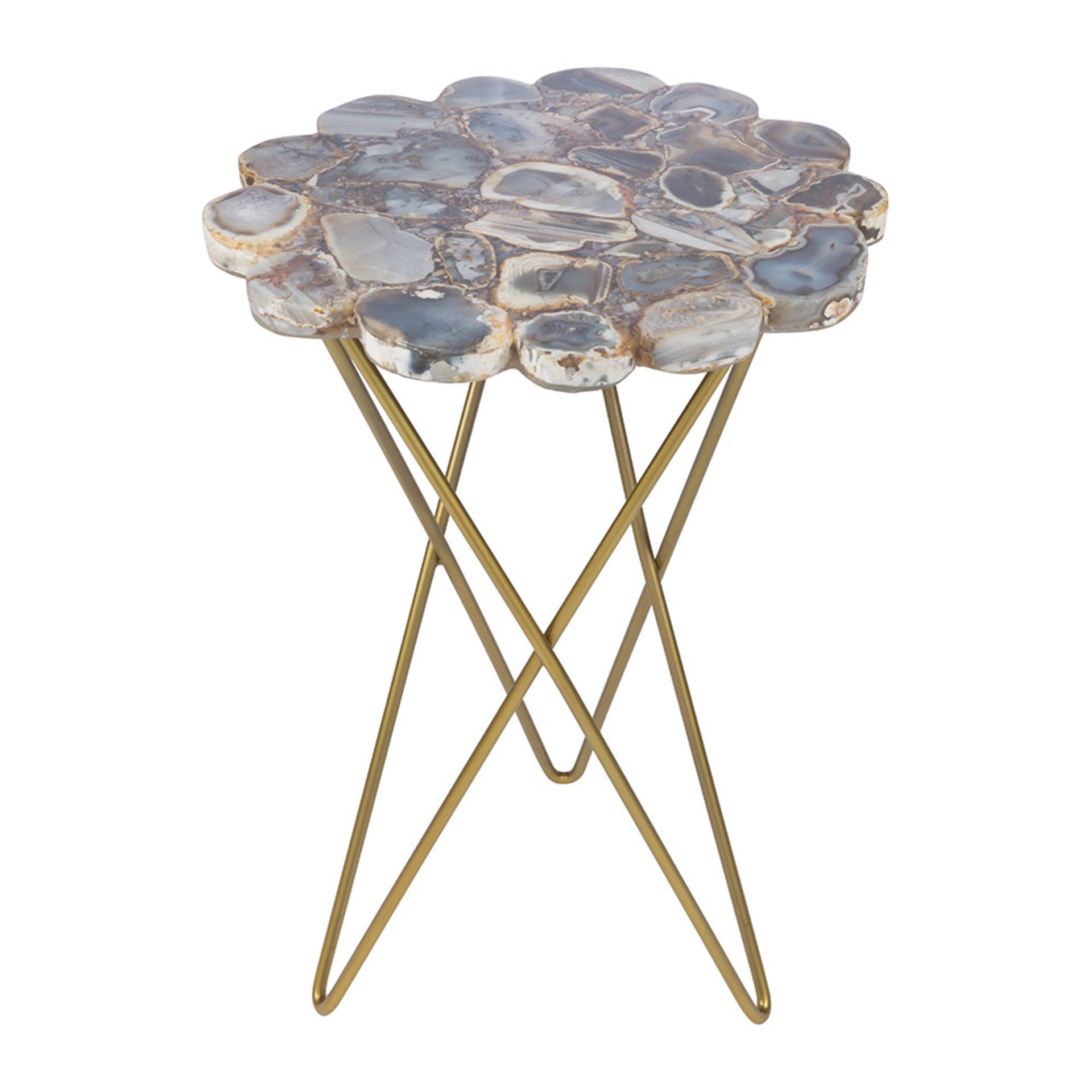 Vinci Side Table A natural agate stone - Image 2 of 2