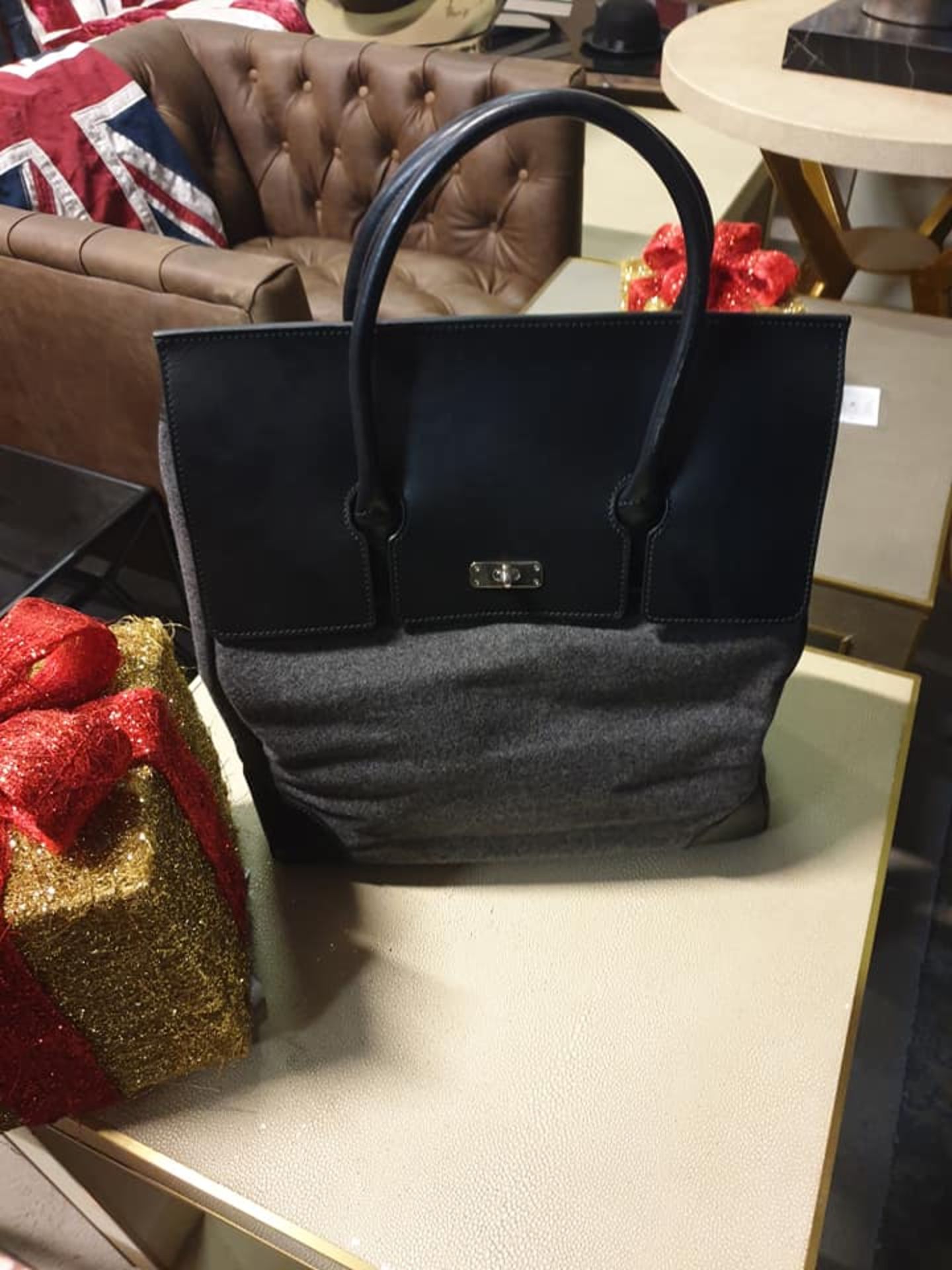 Mark Giusti Leather And Wool Winter Celebration Tote - Image 2 of 2