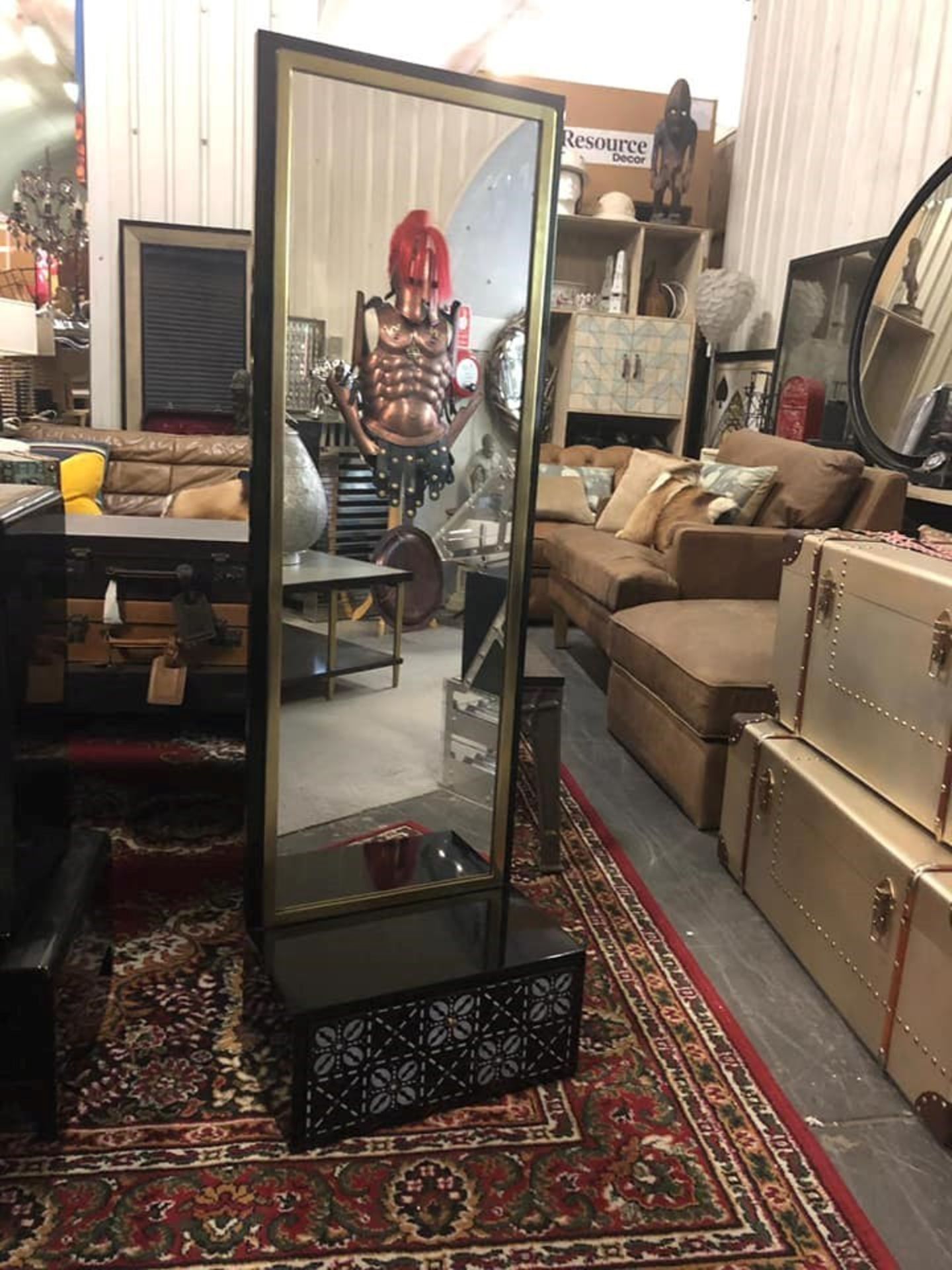 Lacquered Mirror Nightstand