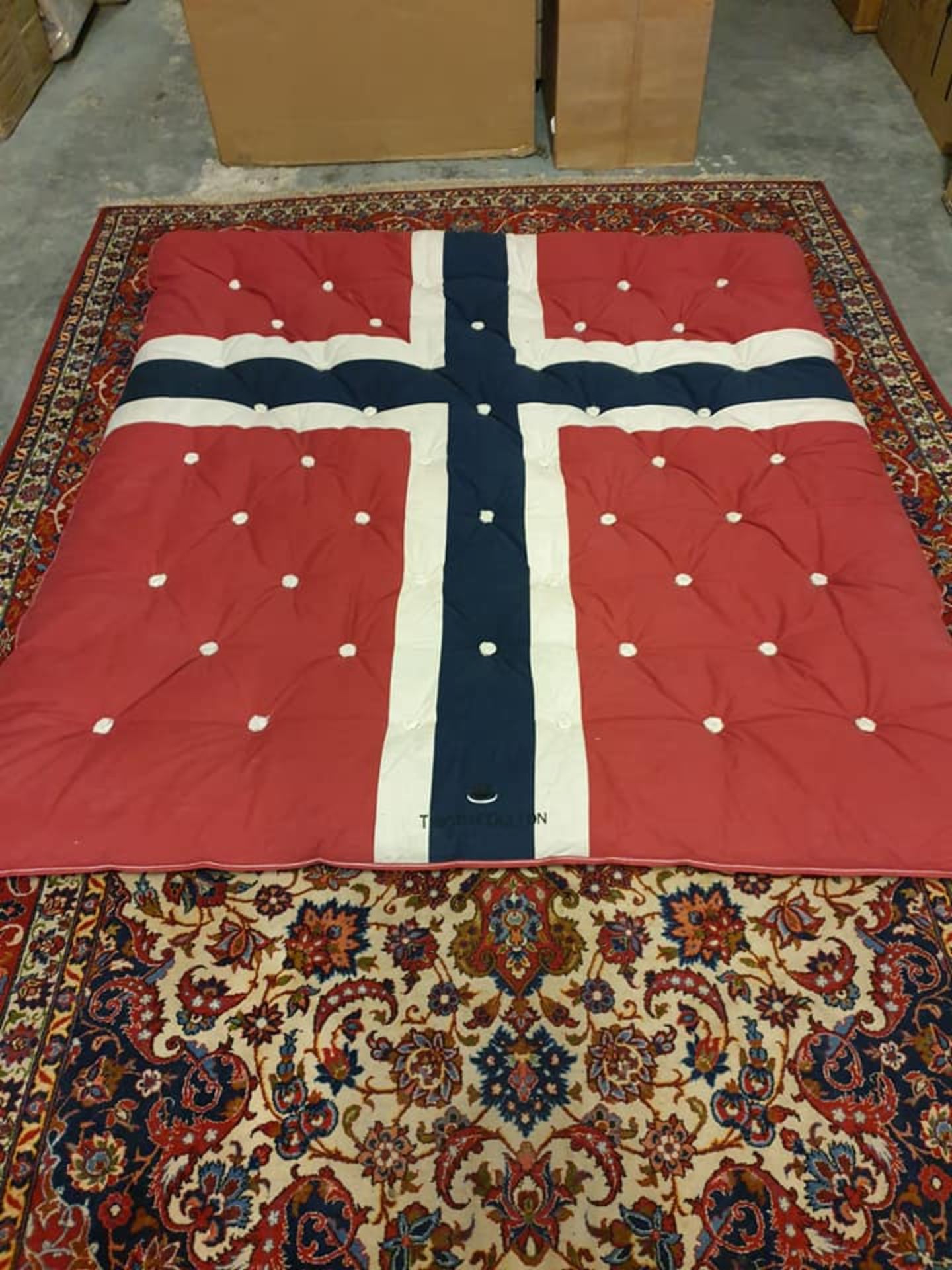 Timothy Oulton Perpetual bedding collection Norway Flag Mattress Topper 190 x 190cm RRP 1860 - Image 2 of 3