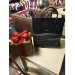 Mark Giusti Leather And Wool Winter Celebration Tote