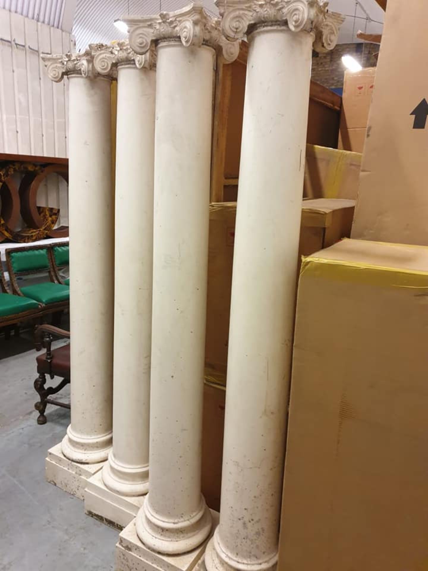 A Set Of 4 x Grecian Style Display Columns Fibreglass Resin Columns That Make A Real Statement 220cm