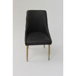 Aston Velvet Dining Chair Black