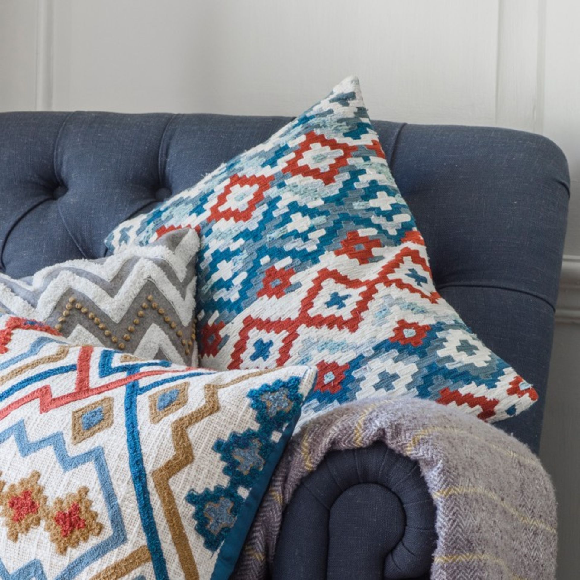 Aztec Feather Filled Cushion