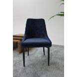 Aston Velvet Dining Chair Blue