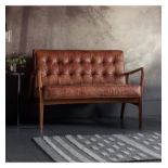 2 Seater Sofa Vintage Brown Leather