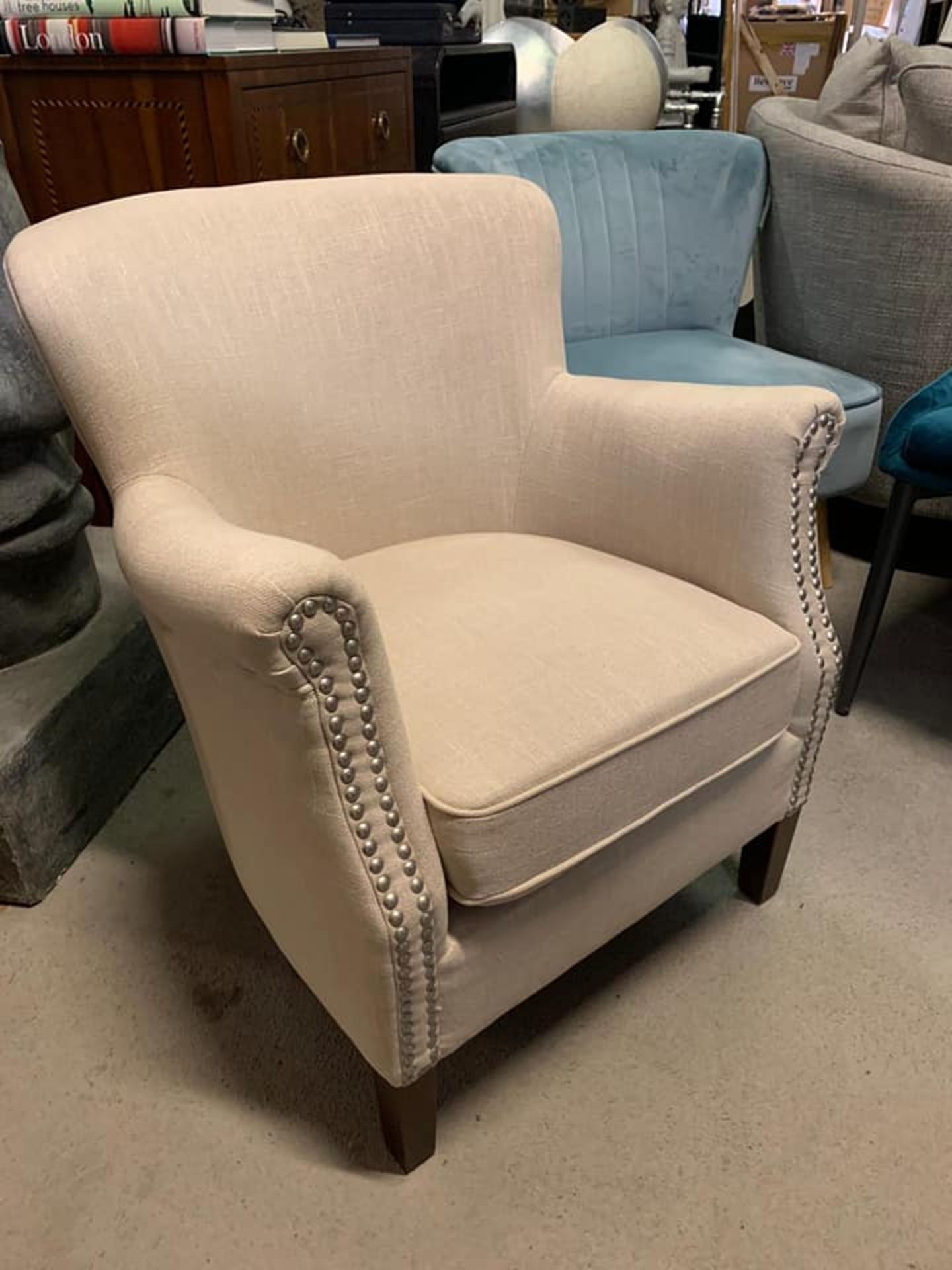 Club Chair with Studding Pin - Image 2 of 2