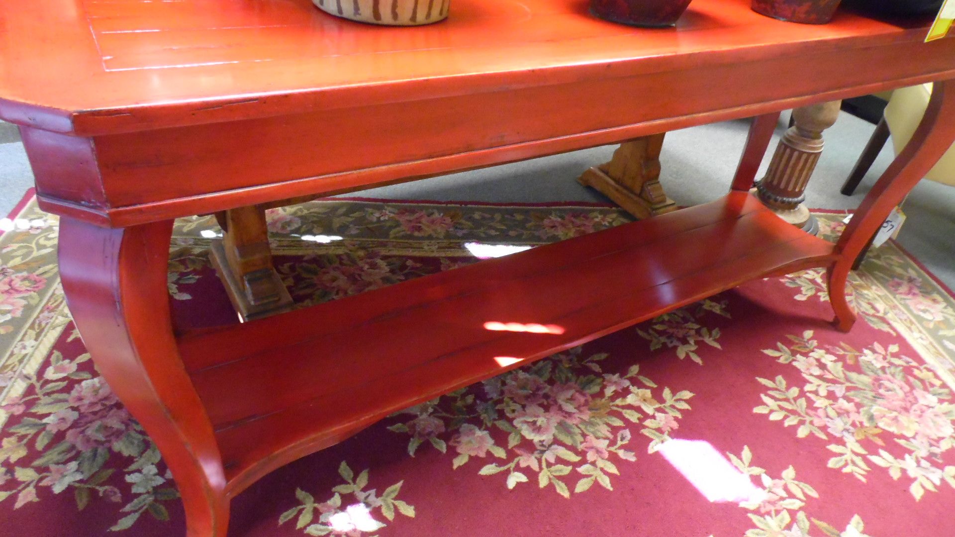 RED SOFA TABLE