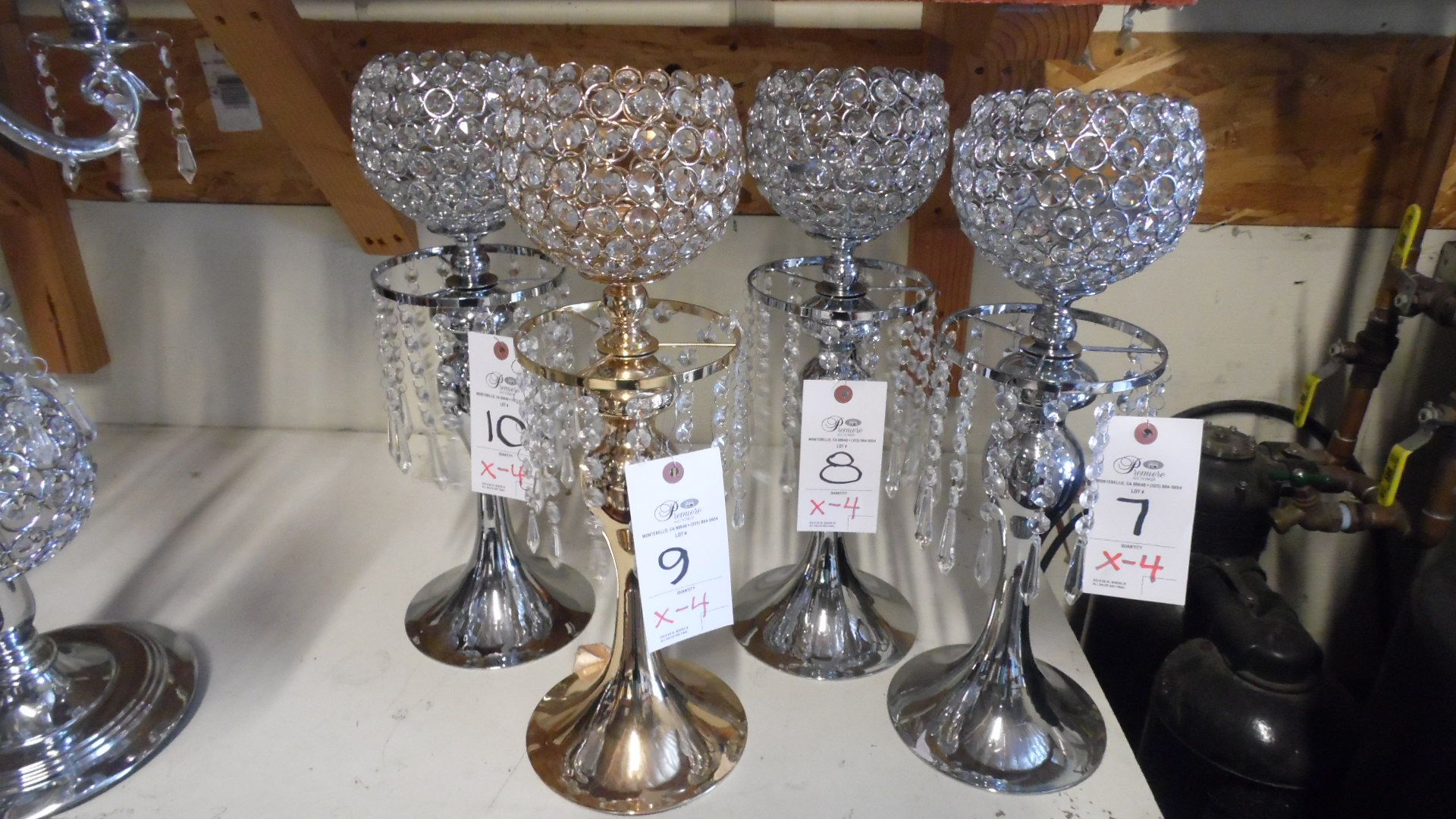 CHROME ORNATE DECORATIVE CANDLE HOLDER