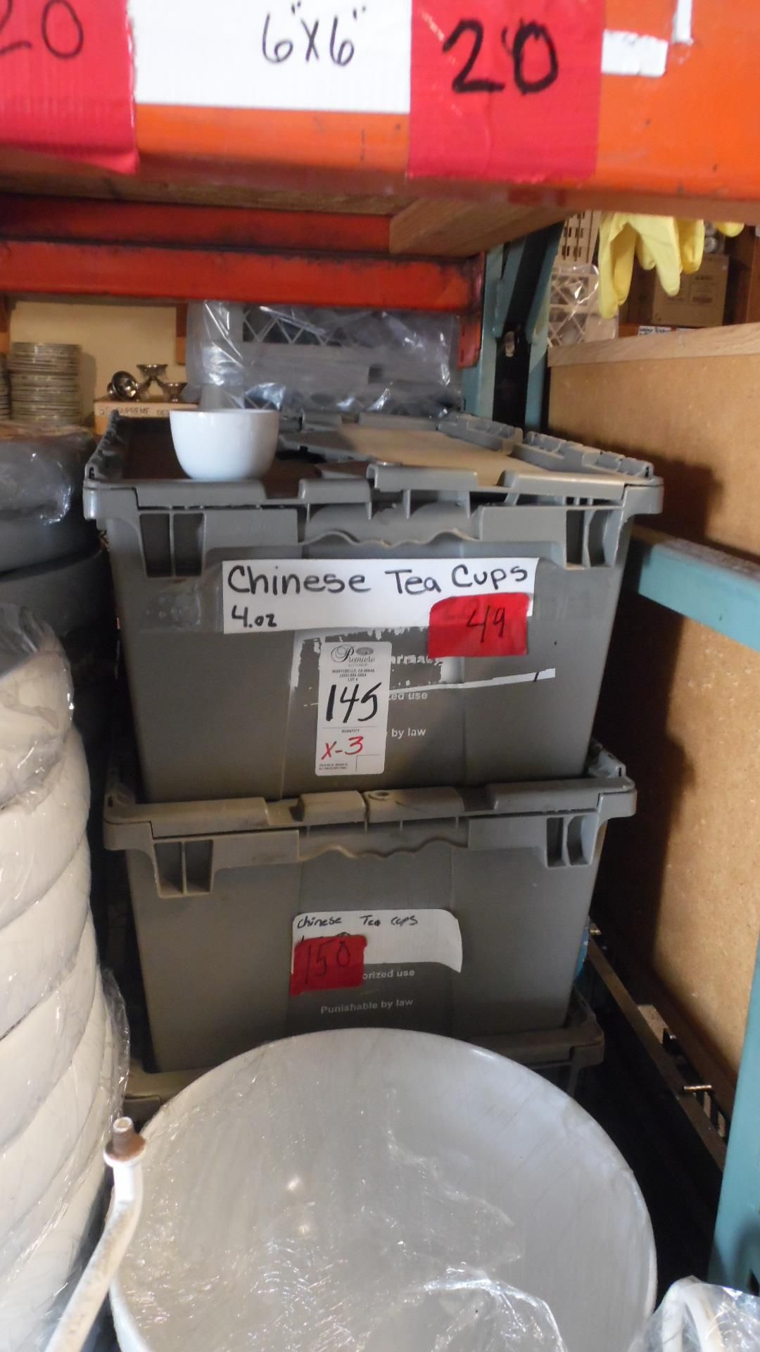 CASES OF TEA CUPS