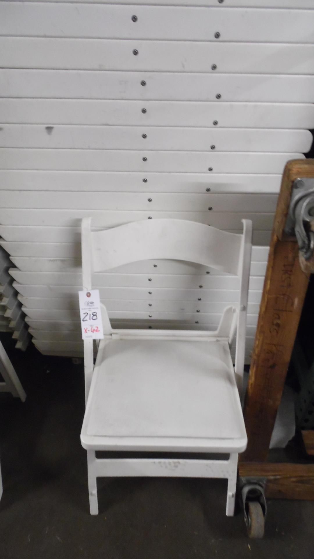 WHITE FOLDING CUSHION CHAIRS