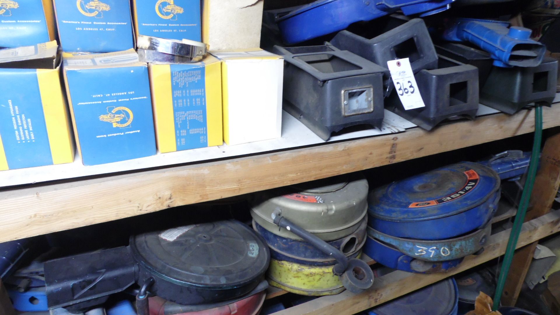 ASSORTED CONSOLES, AIR CLEANERS, GENERATOR COVERS