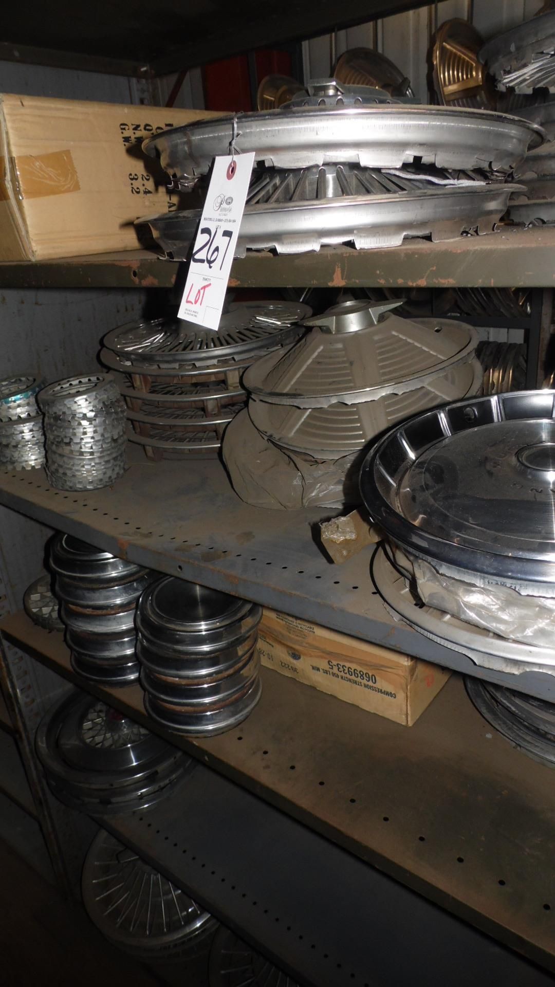 MUSTANG HUBCAPS, SPINNERS, MOON CAPS (QTY. ABOUT 100)
