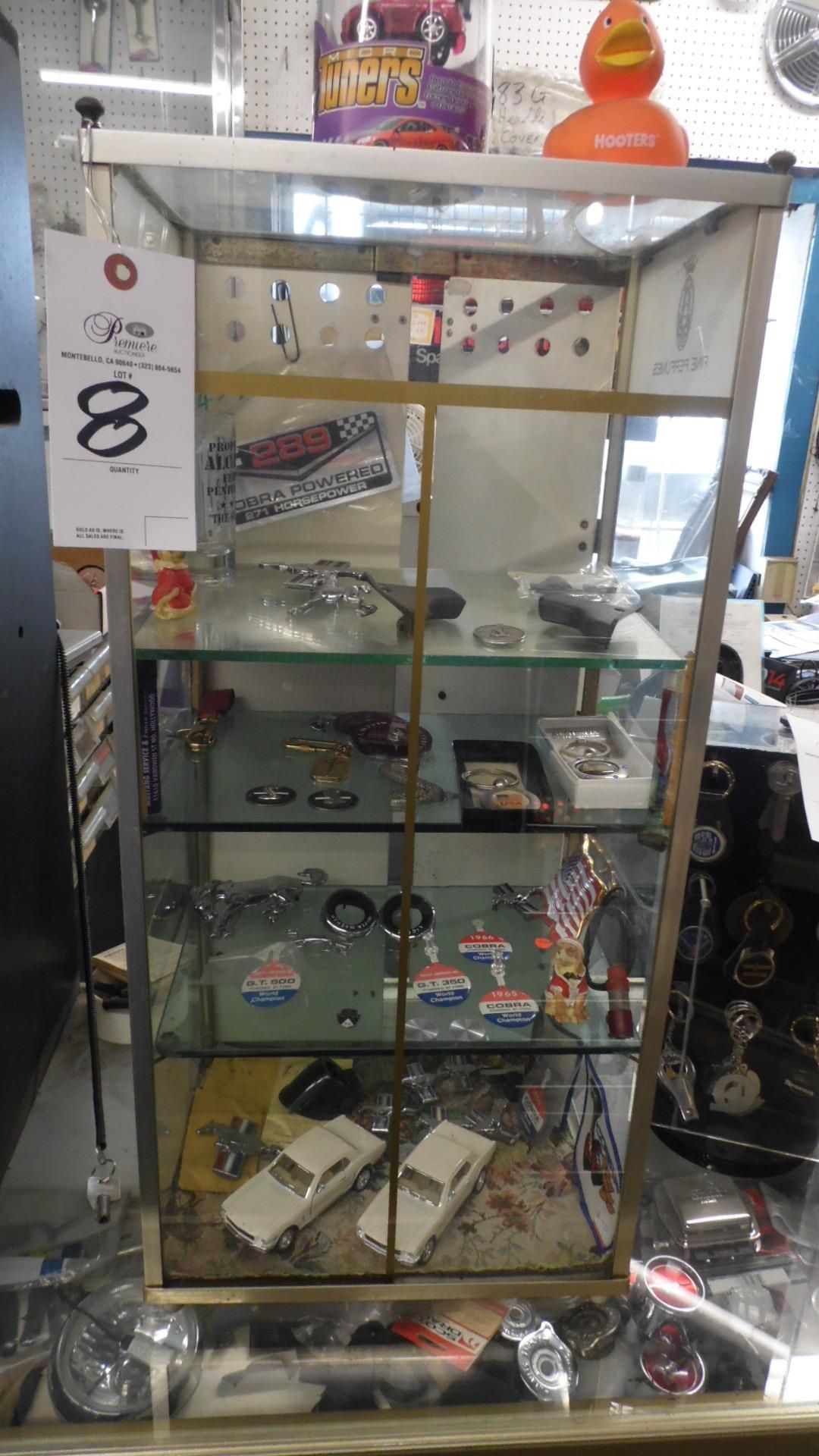 SMALL DISPLAY CASE w/ MUSTAGE MEMORABILLA