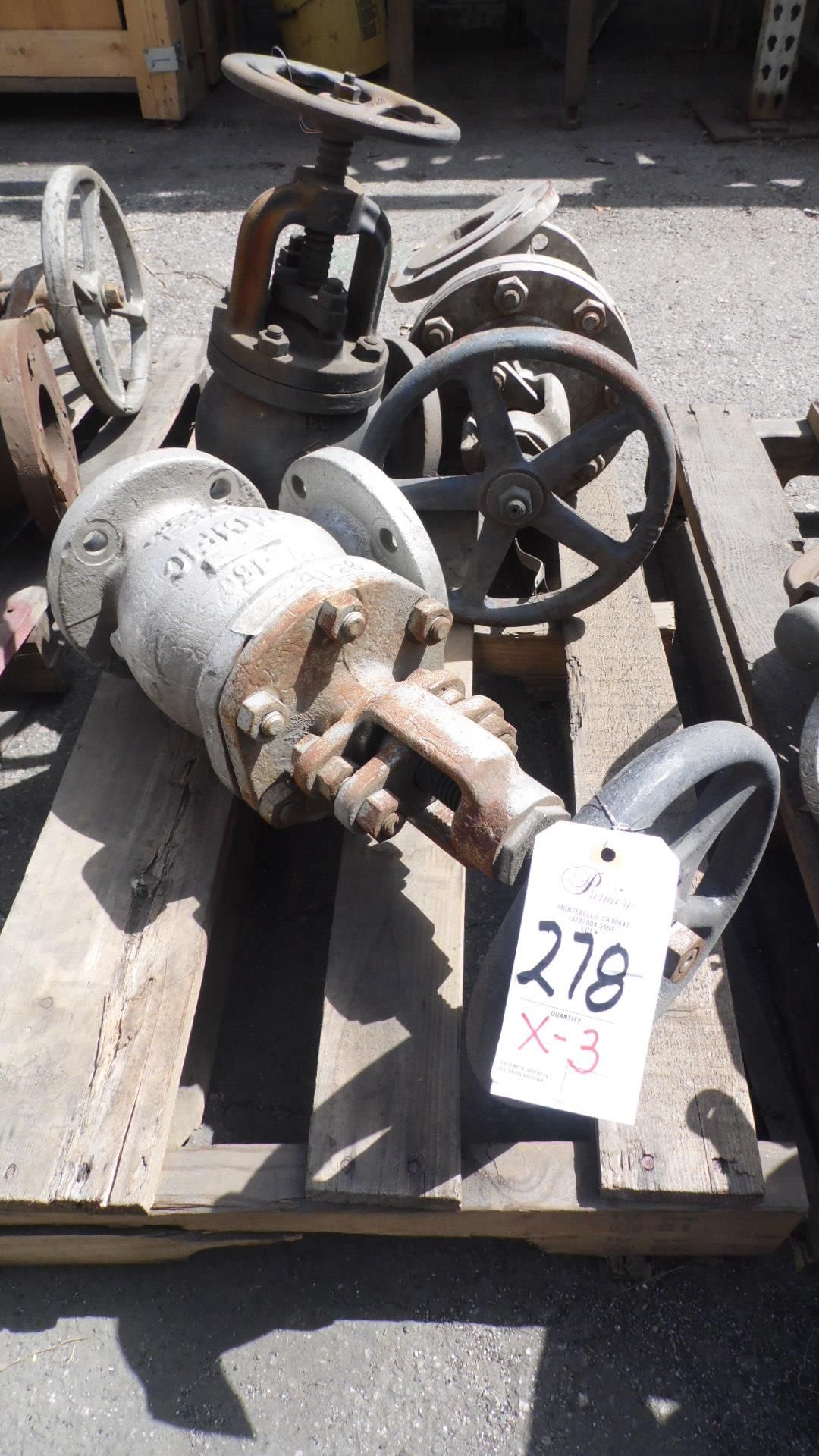 (2) 3" CLASS 150 ANGLE GLOBE VALVE PACIFIC, (1) 2-"CLASS 150 ANGLE GLOBE TRADE JENKINS