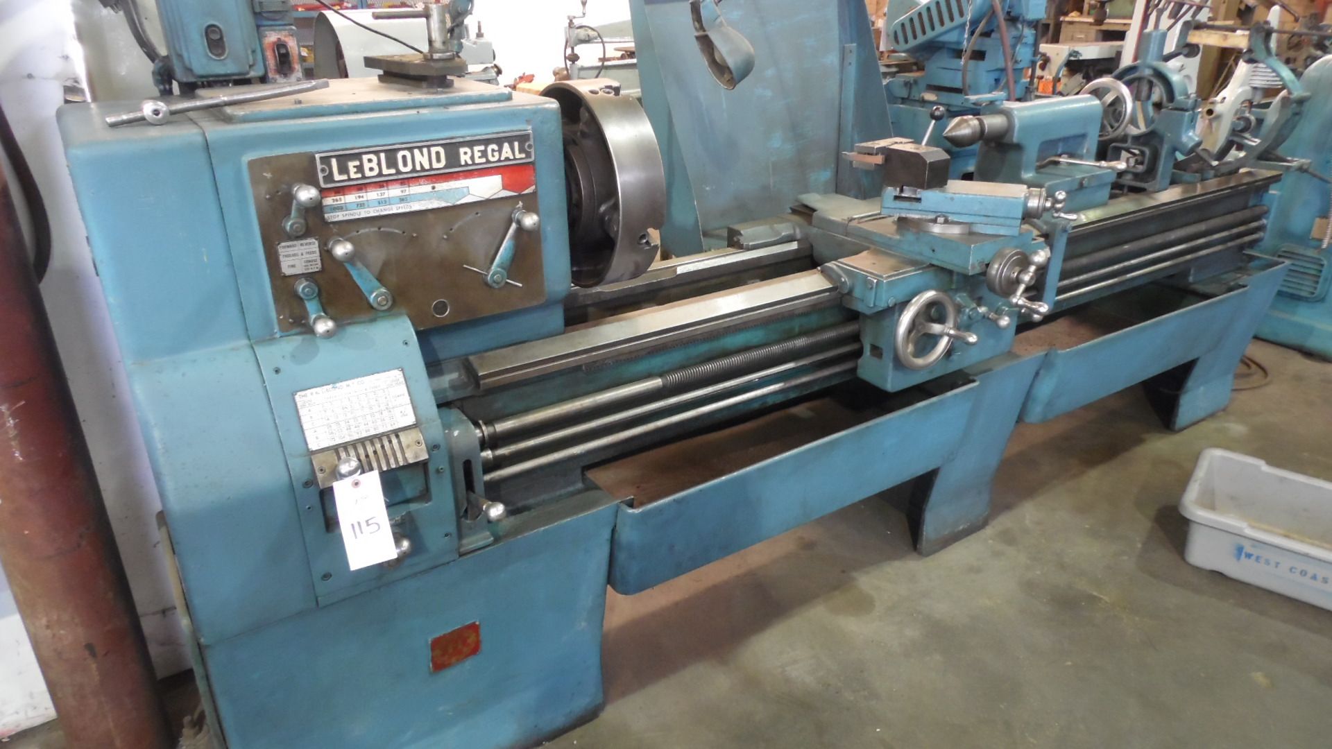 LEBLOND REGAL GEAR HEAD LATHE w/ 15" CHUCK - 94" BED