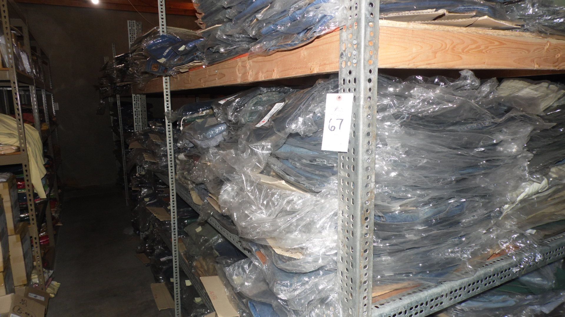 SECTIONS OF STOCKROOM SHELVING